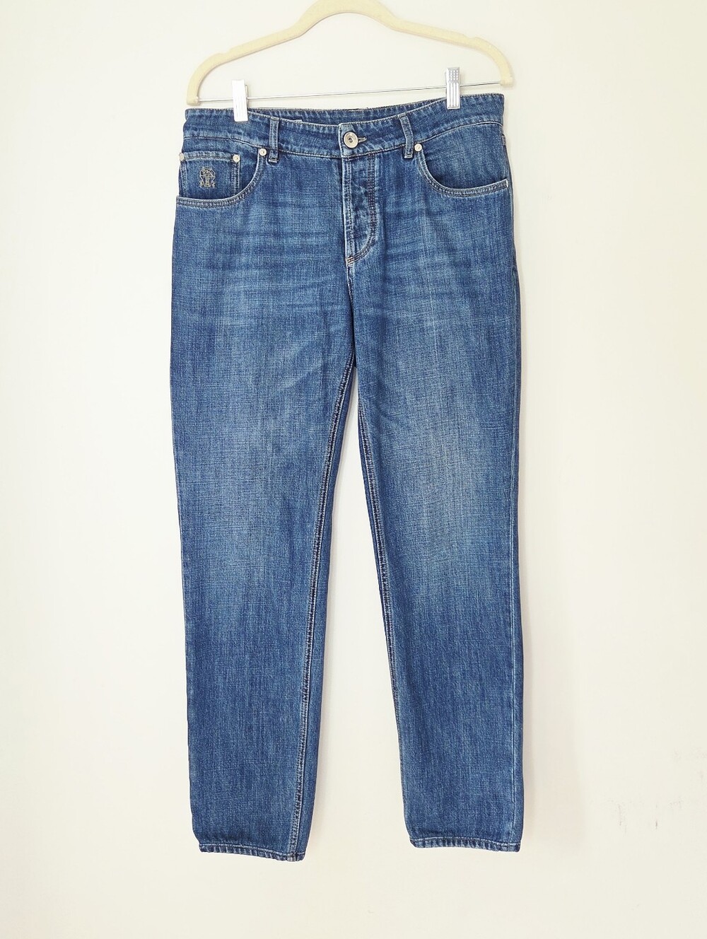 Brulello Cucinelli Lightweight denim traditional fit five-pocket trousers Sz 50 - Picture 2 of 15